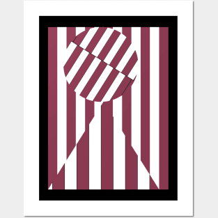 brown and white pattern Posters and Art